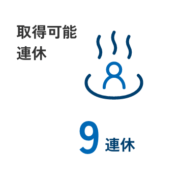 取得可能連休9連休
